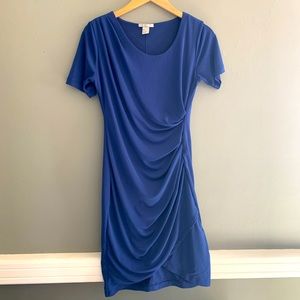 Blue rouched Dress - H&M